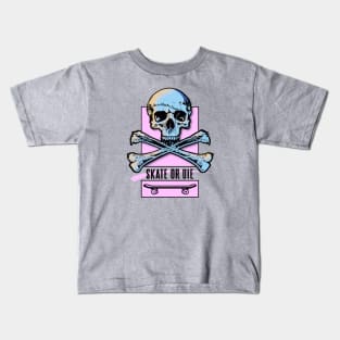 Jolly Roger - Skate or Die Kids T-Shirt